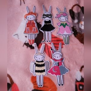 Set of 5 Bunny Iron On Patches (Open To Offers!)